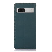 For Google Pixel 7a KHAZNEH Nappa Top Layer Cowhide Leather Phone Case(Green)