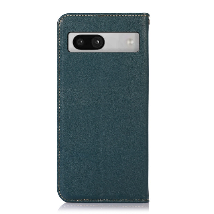 For Google Pixel 7a KHAZNEH Nappa Top Layer Cowhide Leather Phone Case(Green)