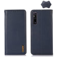For Sony Xperia 1 V KHAZNEH Nappa Top Layer Cowhide Leather Phone Case(Blue) - Sony Cases by PMC TechLife | Online Shopping South Africa | PMC TechLife | Buy Now Pay Later Mobicred