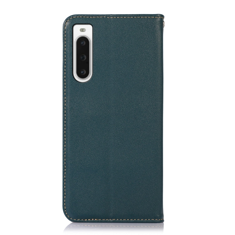 For Sony Xperia 10 V KHAZNEH Nappa Top Layer Cowhide Leather Phone Case(Green)