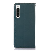 For Sony Xperia 10 V KHAZNEH Nappa Top Layer Cowhide Leather Phone Case(Green)