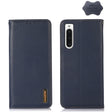For Sony Xperia 10 V KHAZNEH Nappa Top Layer Cowhide Leather Phone Case(Blue) - Sony Cases by PMC TechLife | Online Shopping South Africa | PMC TechLife | Buy Now Pay Later Mobicred