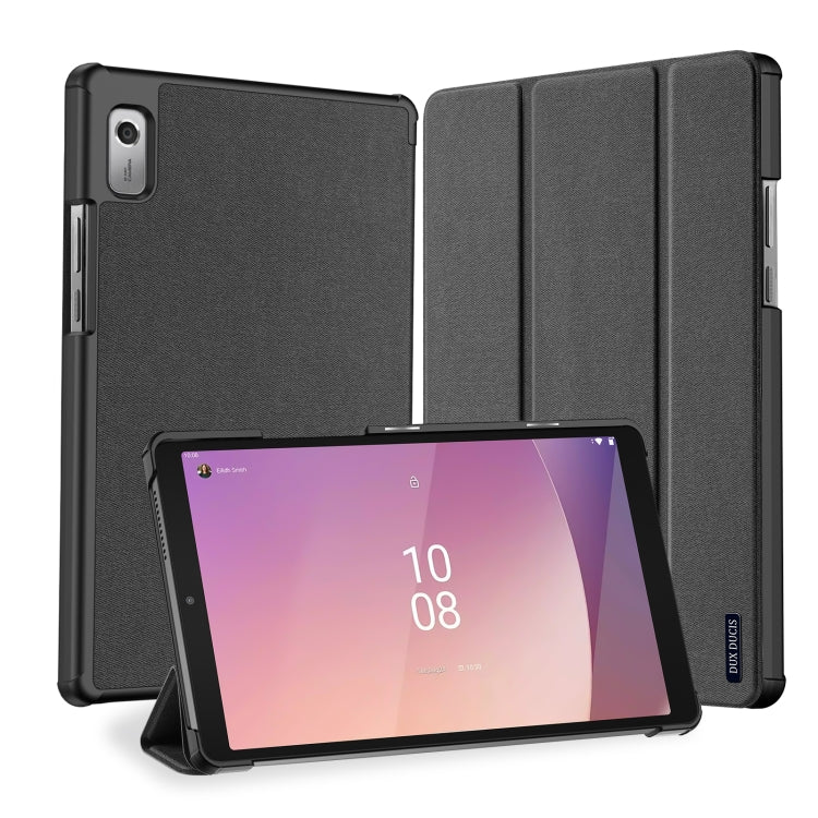 For Lenovo Tab M9 DUX DUCIS Domo Series Magnetic Flip Leather Tablet Case(Black)