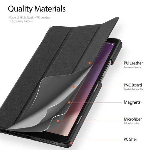 For Lenovo Tab M9 DUX DUCIS Domo Series Magnetic Flip Leather Tablet Case(Black)