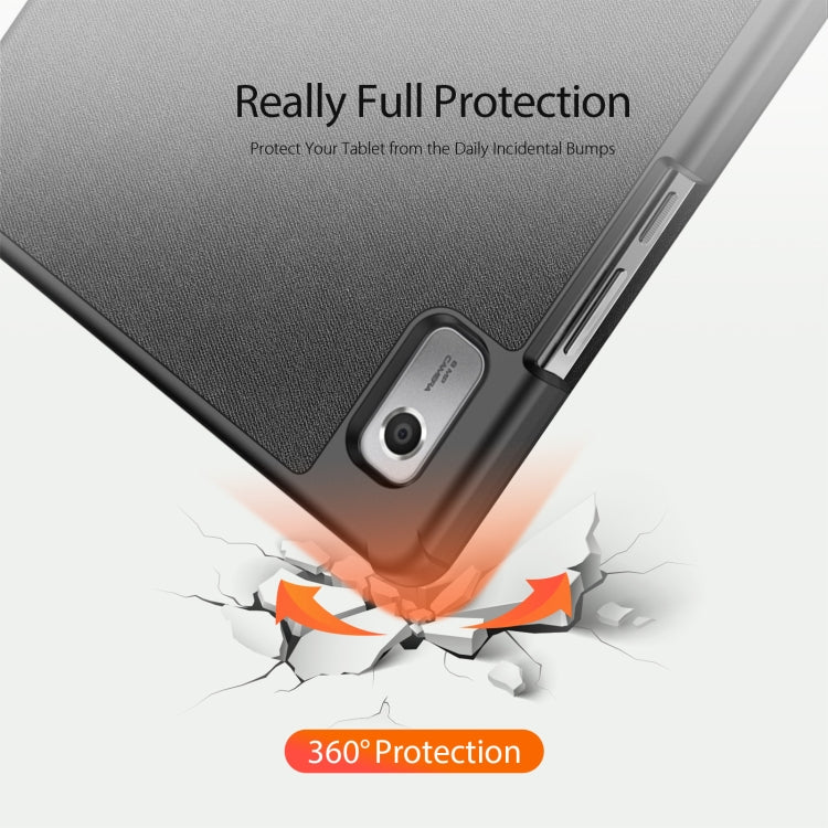 For Lenovo Tab M9 DUX DUCIS Domo Series Magnetic Flip Leather Tablet Case(Black)