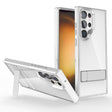 For Samsung Galaxy S23 Ultra 5G High Transparent Holder Phone Case(White) - Galaxy S23 Ultra 5G Cases by PMC TechLife | Online Shopping South Africa | PMC TechLife