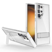 For Samsung Galaxy S23 Ultra 5G High Transparent Holder Phone Case(White)