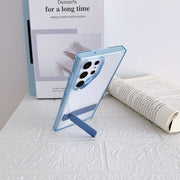 For Samsung Galaxy S23 Ultra 5G High Transparent Holder Phone Case(White)