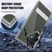 For Samsung Galaxy S23 Ultra 5G High Transparent Holder Phone Case(White)