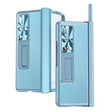 For Huawei Mate X2 Litchi Pattern Magnetic Shell Film Integrated Shockproof Phone Case(Far Peak Blue) - Huawei Cases by PMC TechLife | Online Shopping South Africa | PMC TechLife | Buy Now Pay Later Mobicred