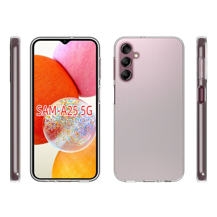 For Samsung Galaxy A25 5G Water-resistant Texture TPU Phone Case(Transparent)