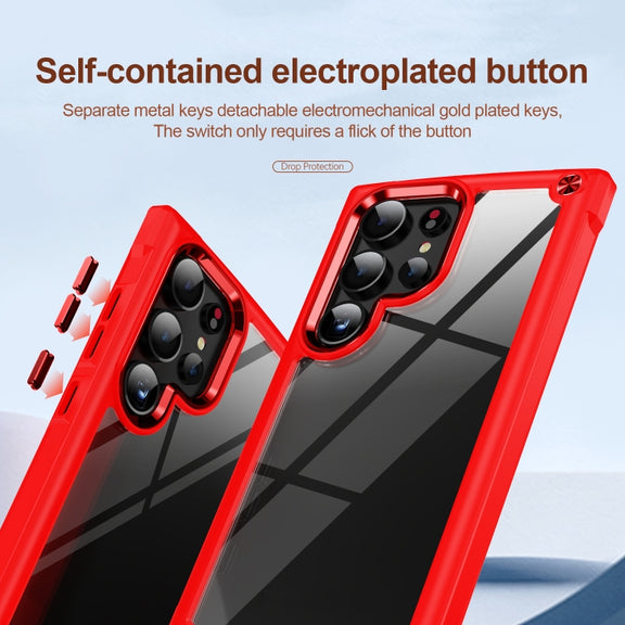 For Samsung Galaxy S24 Ultra 5G TPU + PC Lens Protection Phone Case(Red)