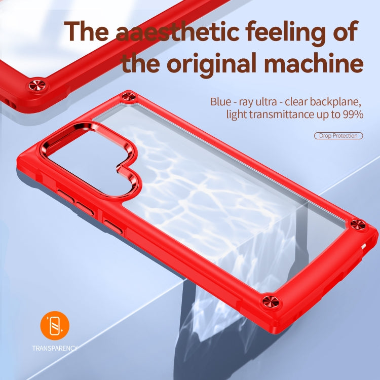For Samsung Galaxy S24 Ultra 5G TPU + PC Lens Protection Phone Case(Red)