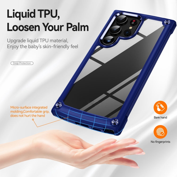 For Samsung Galaxy S24 Ultra 5G TPU + PC Lens Protection Phone Case(Blue)