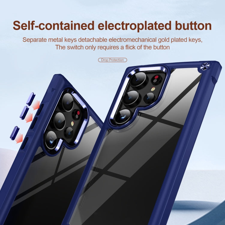 For Samsung Galaxy S24 Ultra 5G TPU + PC Lens Protection Phone Case(Blue)