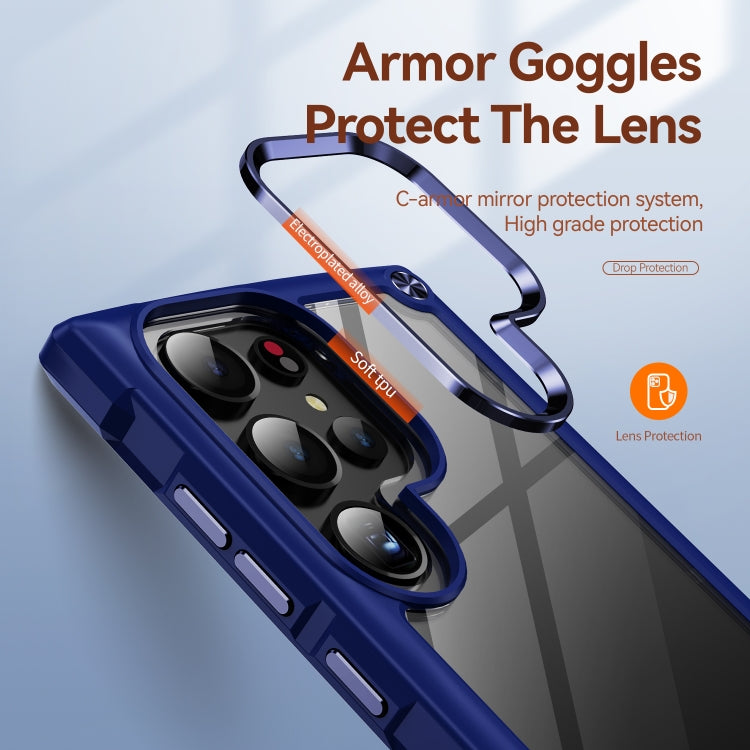 For Samsung Galaxy S24 Ultra 5G TPU + PC Lens Protection Phone Case(Blue)