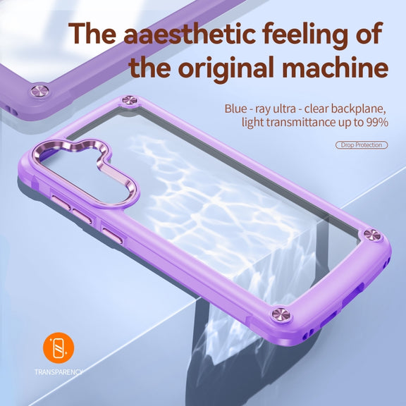 For Samsung Galaxy S24+ 5G TPU + PC Lens Protection Phone Case(Purple)