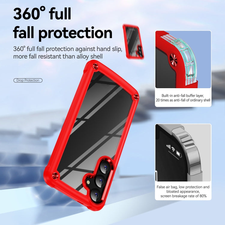 For Samsung Galaxy S24 5G TPU + PC Lens Protection Phone Case(Red)