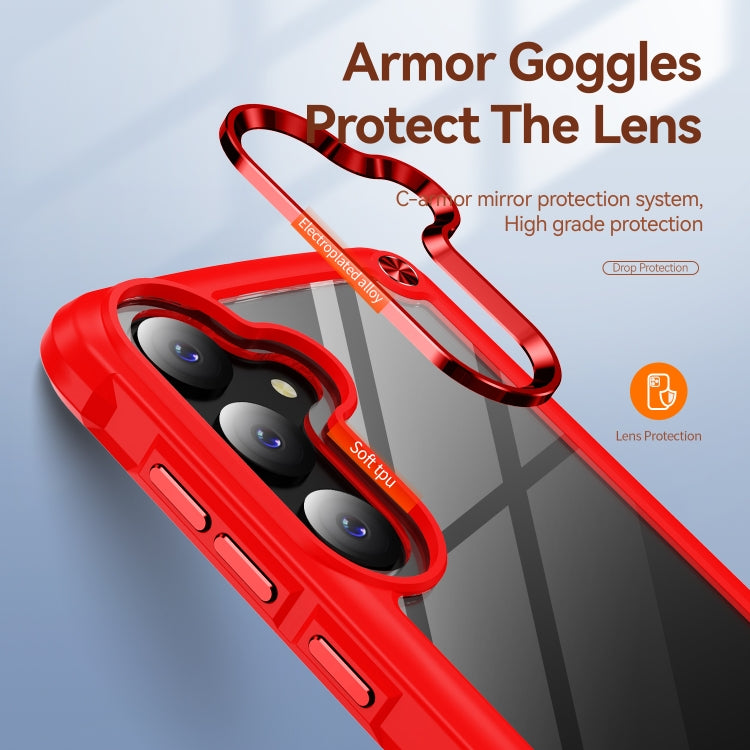 For Samsung Galaxy S24 5G TPU + PC Lens Protection Phone Case(Red)