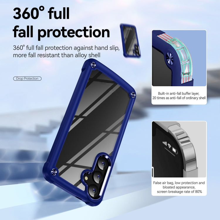 For Samsung Galaxy S24 5G TPU + PC Lens Protection Phone Case(Blue)