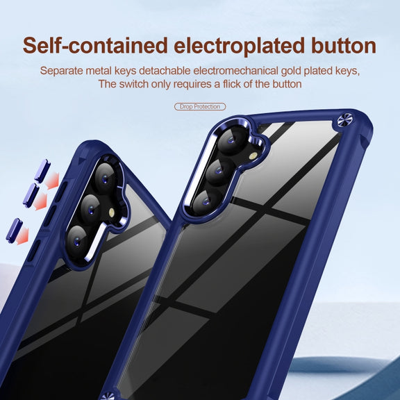 For Samsung Galaxy S24 5G TPU + PC Lens Protection Phone Case(Blue)