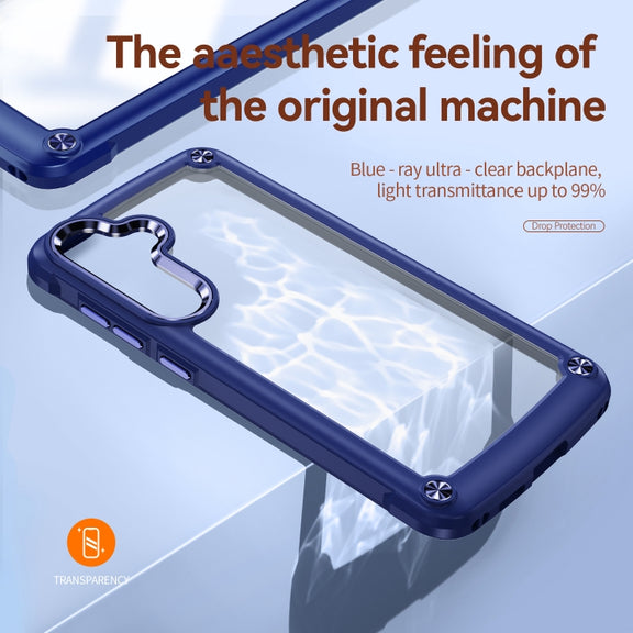 For Samsung Galaxy S24 5G TPU + PC Lens Protection Phone Case(Blue)