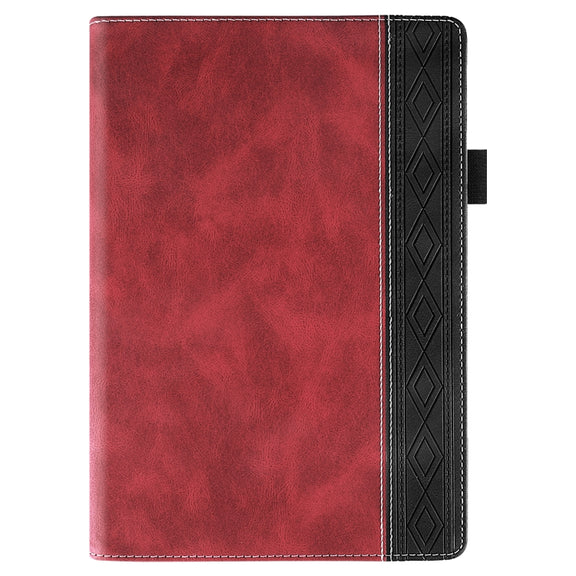 For Lenovo Tab M10 Plus 3rd Gen Splicing Series Tablet Leather Case(Red)
