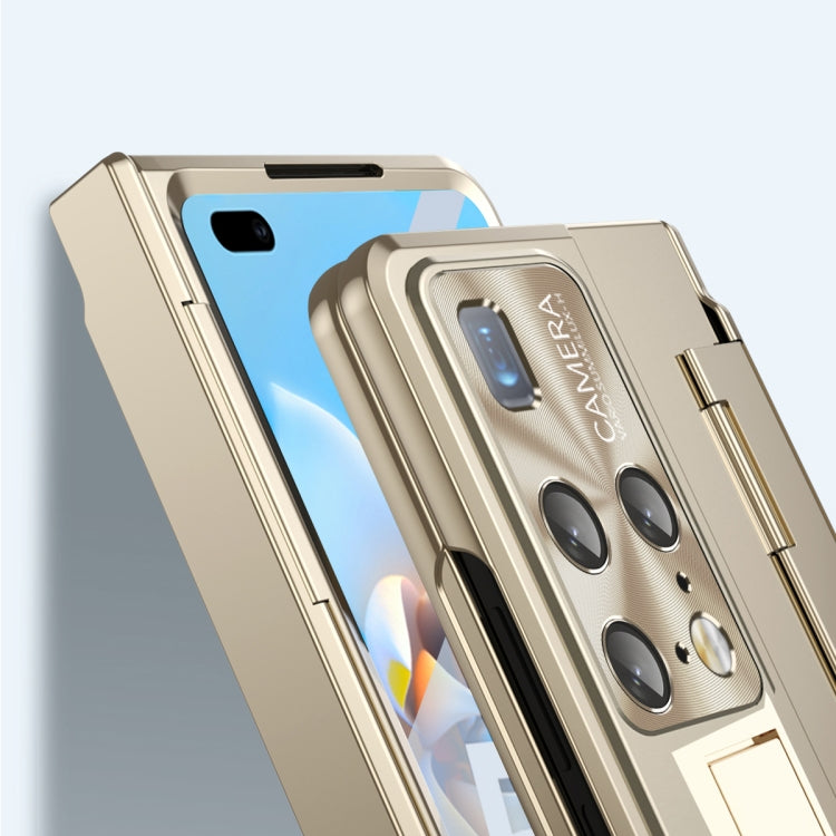 For Huawei Mate X2 Integrated Folding Hinge Phone Case with Stylus(Blue)