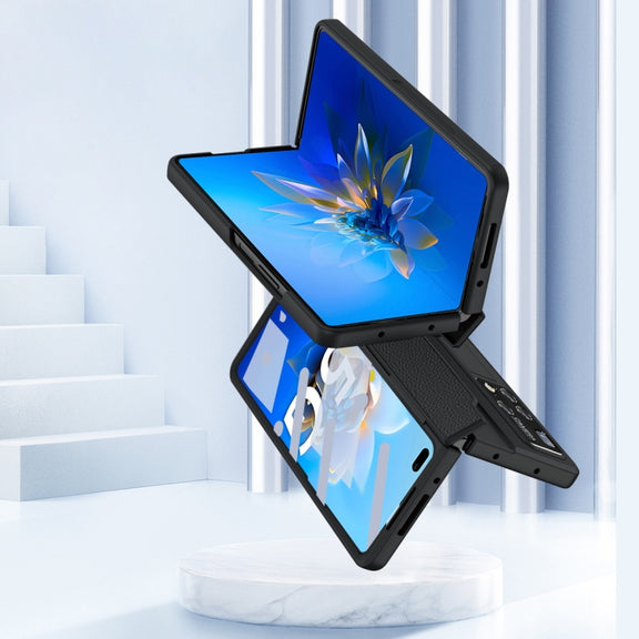 For Huawei Mate X2 Integrated Full Coverage Hinge Phone Case with Stylus(Blue)