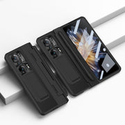 For Honor Magic Vs Integrated Full Coverage Hinge Phone Case with Stylus(Black)