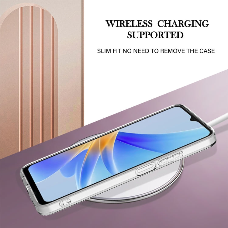 For OPPO A17 Electroplating IMD TPU Phone Case(Purple Flower)