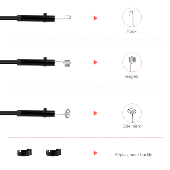 P130 14mm 4.3 inch Single Camera with Screen Endoscope, Length:5m
