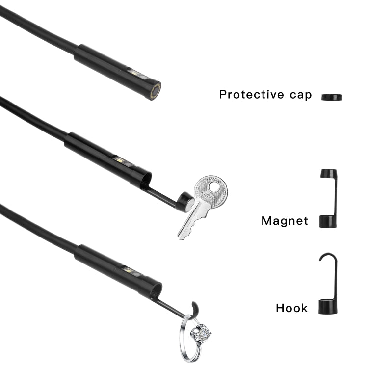 P130 8mm 4.3 inch Dual Camera with Screen Endoscope, Length:2m