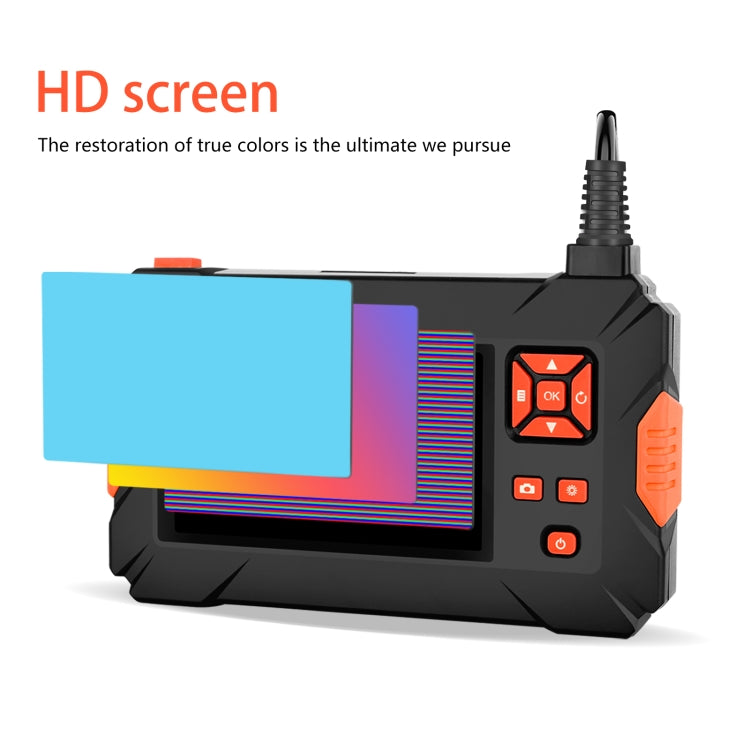 P130 8mm 4.3 inch Triple Camera with Screen Endoscope, Length:5m