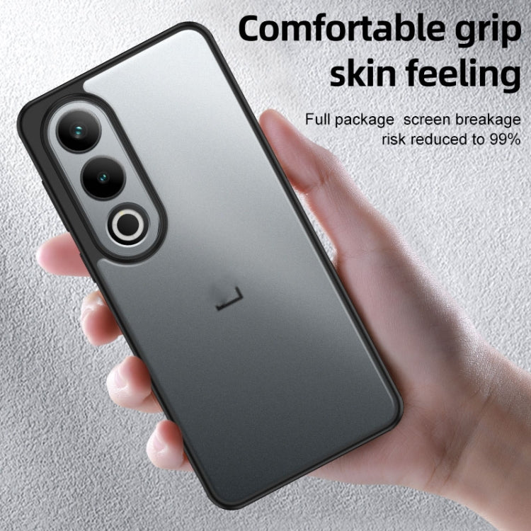 For OnePlus Ace 3V Armor Clear TPU Hard PC Phone Case(Matte Black)