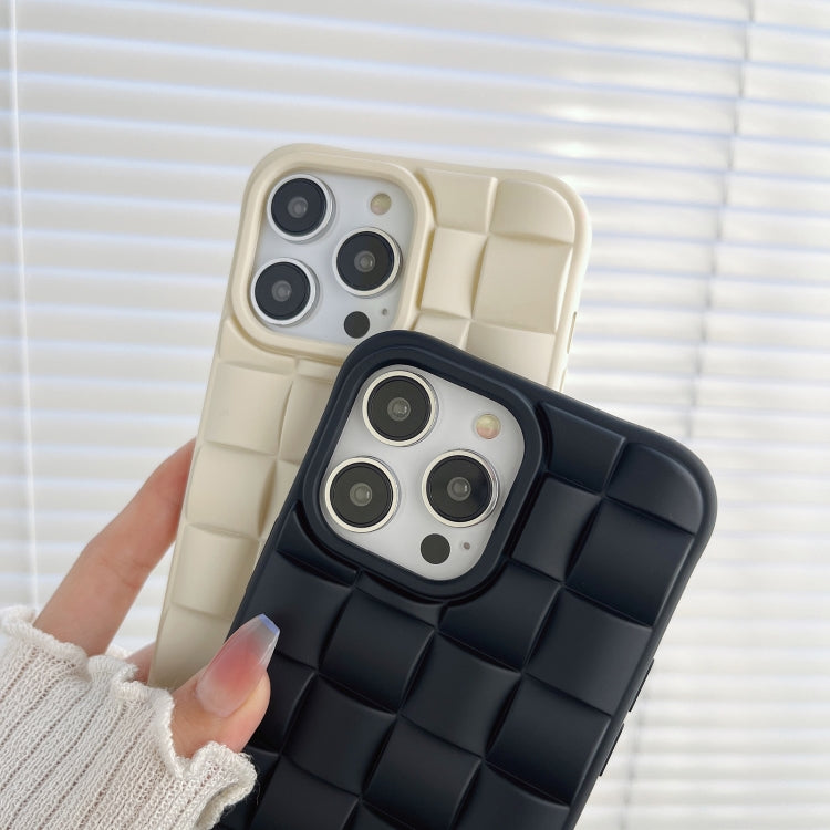 For iPhone 13 Pro Max 3D Cube Weave Texture Skin Feel Phone Case(Green)