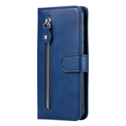 For vivo V25 5G/V25e 4G Calf Texture Zipper Leather Phone Case(Blue)