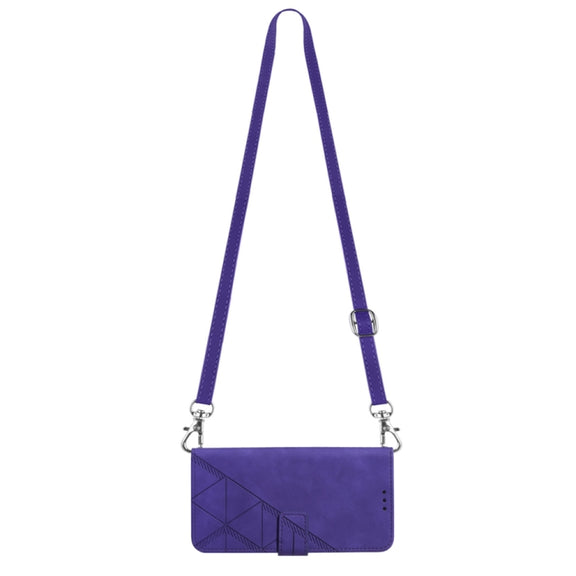 For OnePlus 11 Crossbody 3D Embossed Flip Leather Phone Case(Purple)