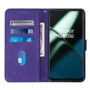 For OnePlus 11 Crossbody 3D Embossed Flip Leather Phone Case(Purple)