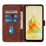 For OPPO  Reno 8T 4G Global Crossbody 3D Embossed Flip Leather Phone Case(Brown)