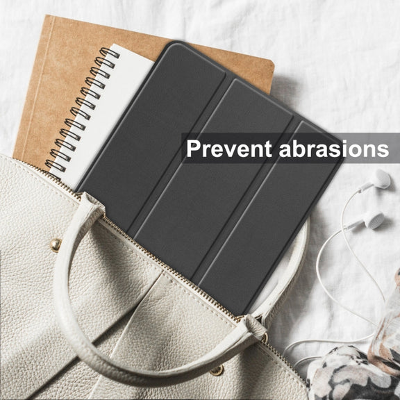 For Blackview Oscal Pad 10 Custer Pure Color 3-Fold Holder Smart Leather Tablet Case(Black)