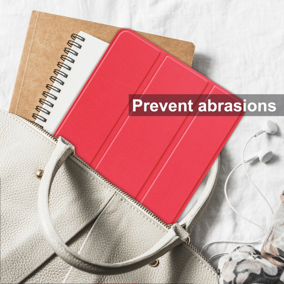 For Blackview Oscal Pad 10 Custer Pure Color 3-Fold Holder Smart Leather Tablet Case(Red)