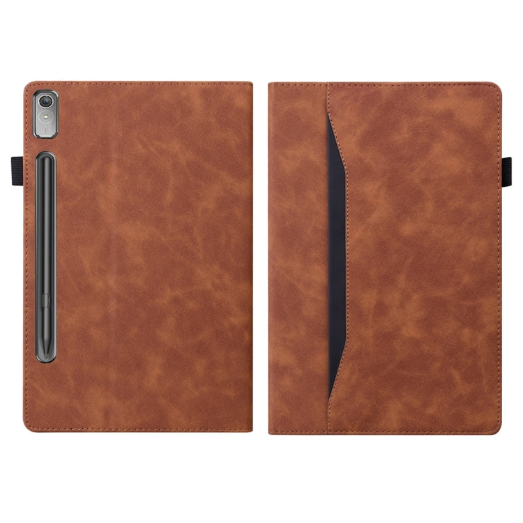 For Lenovo Tab P11 Pro Gen 2 Business Shockproof Horizontal Flip Leather Tablet Case(Brown)