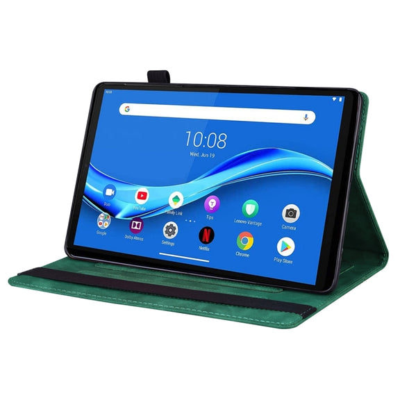 For Lenovo Tab M10 Plus 10.6 3rd Gen 2022 Business Shockproof Horizontal Flip Leather Tablet Case(Green)