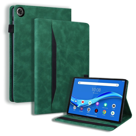 For Lenovo Tab M10 Plus 10.6 3rd Gen 2022 Business Shockproof Horizontal Flip Leather Tablet Case(Green)