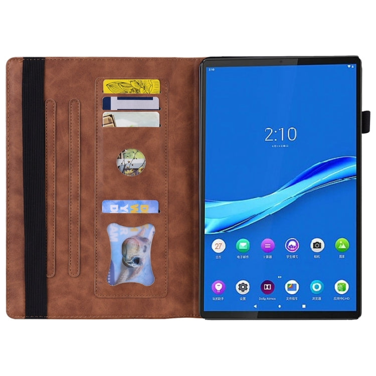 For Lenovo Tab M10 Plus 10.6 3rd Gen 2022 Business Shockproof Horizontal Flip Leather Tablet Case(Brown)