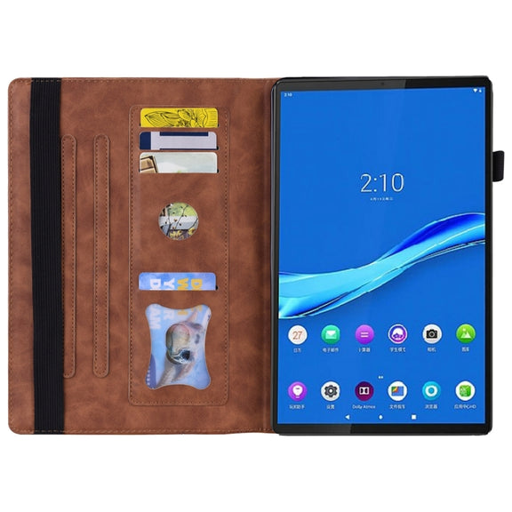 For Lenovo Tab M10 Plus 10.6 3rd Gen 2022 Business Shockproof Horizontal Flip Leather Tablet Case(Brown)