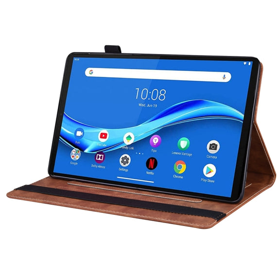For Lenovo Tab M10 Plus 10.6 3rd Gen 2022 Business Shockproof Horizontal Flip Leather Tablet Case(Brown)