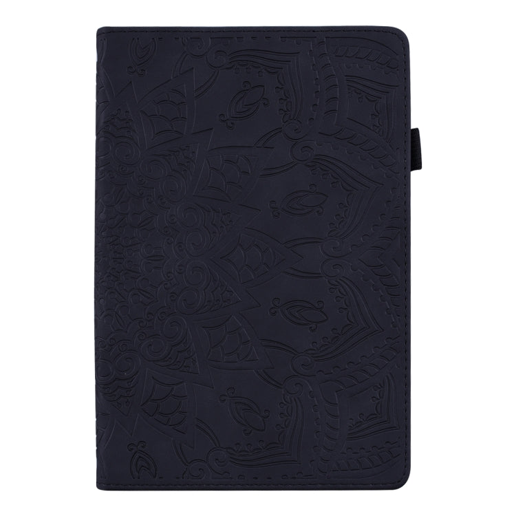 For Lenovo Tab M10 Plus 10.6 3rd Gen 2022 Calf Texture Embossed Flip Leather Tablet Case(Black)