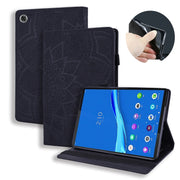For Lenovo Tab M10 Plus 10.6 3rd Gen 2022 Calf Texture Embossed Flip Leather Tablet Case(Black)